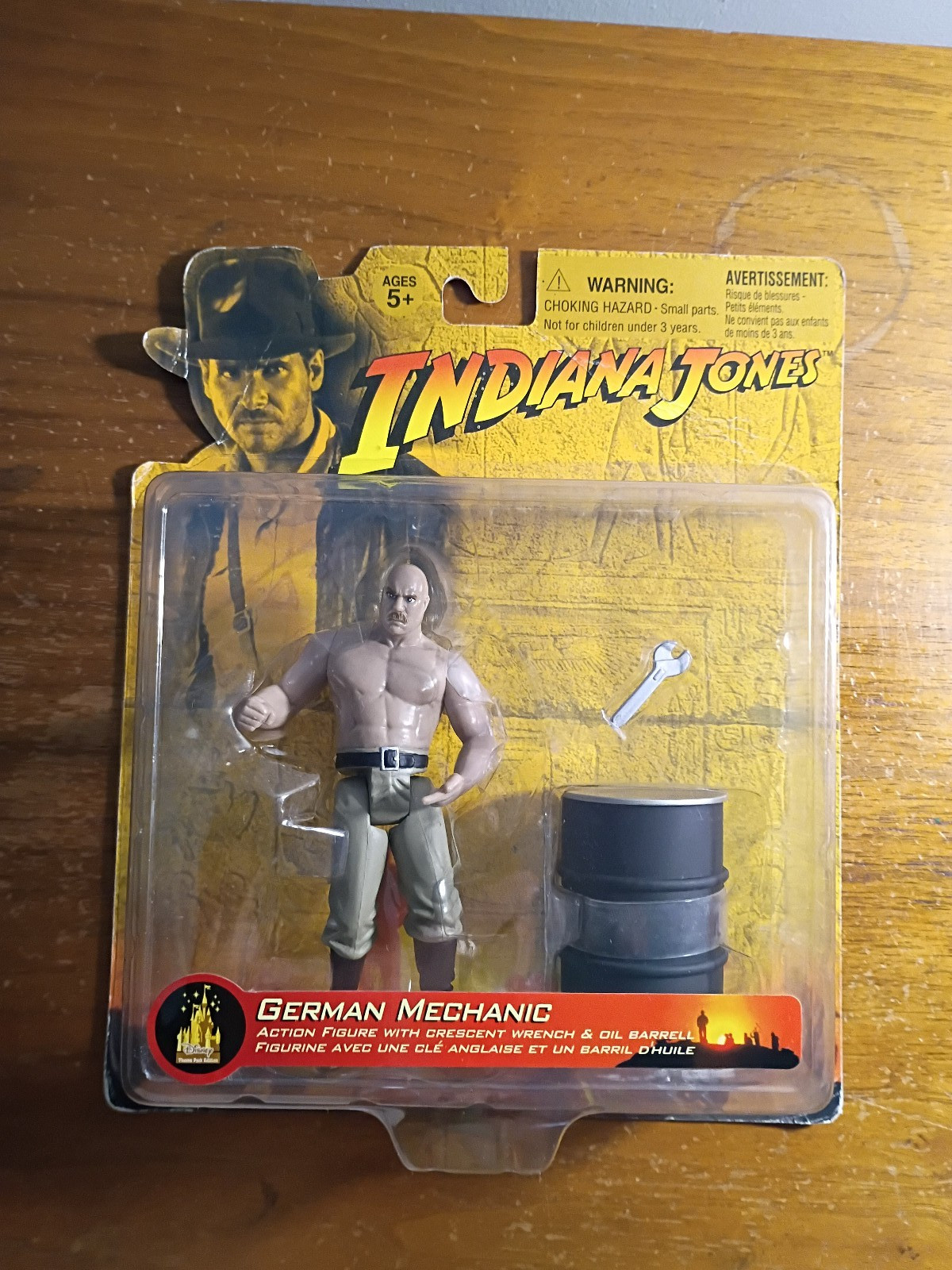 INDIANA JONES GERMAN MECHANIC ACTION FIGURE DISNEY THEME PARK 2003 NIP