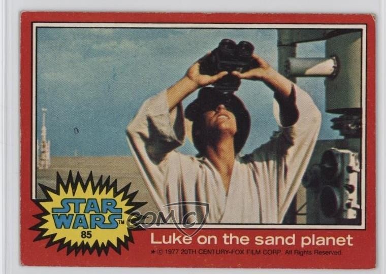 1977 Topps Star Wars Luke on the Sand Planet #85 17qs