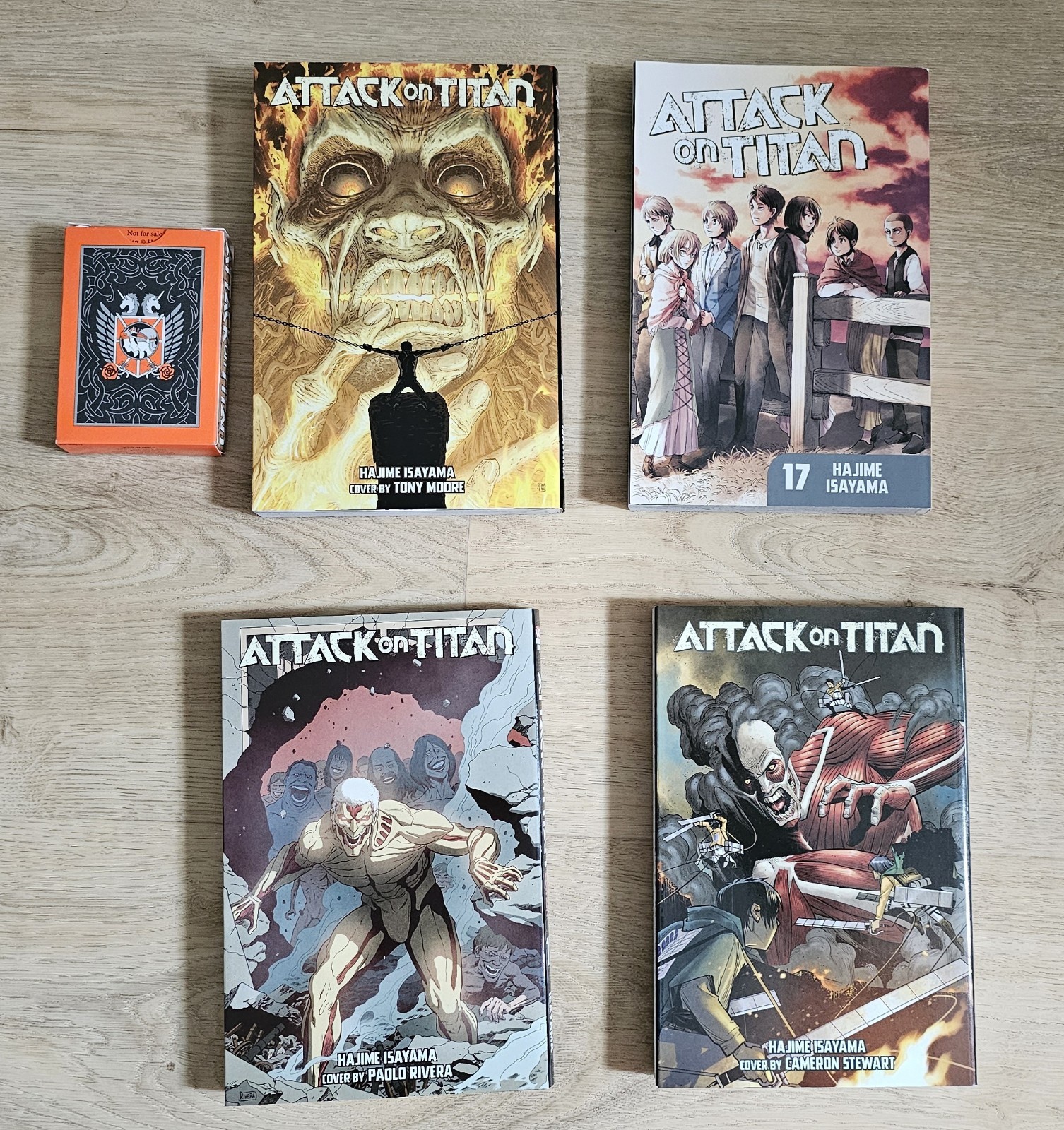 Lotto Attack On Titan 16-19 Con Carte Da Gioco Ottime Manga Edizioni Speciali