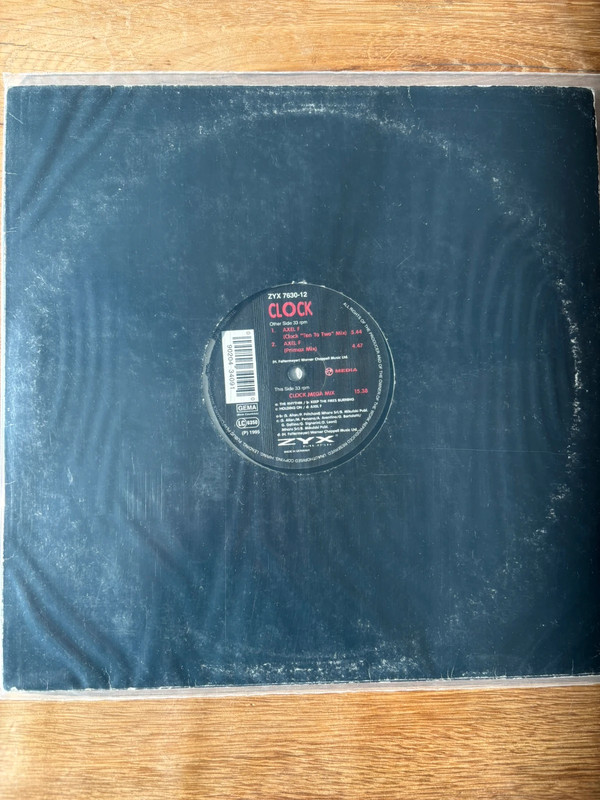 Clock Axel F Vinyl Maxi 1995