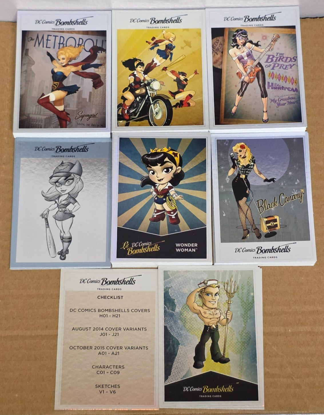 DC Comics Bombshells Complete 100 Card Rainbow Foil Base & Insert Sets