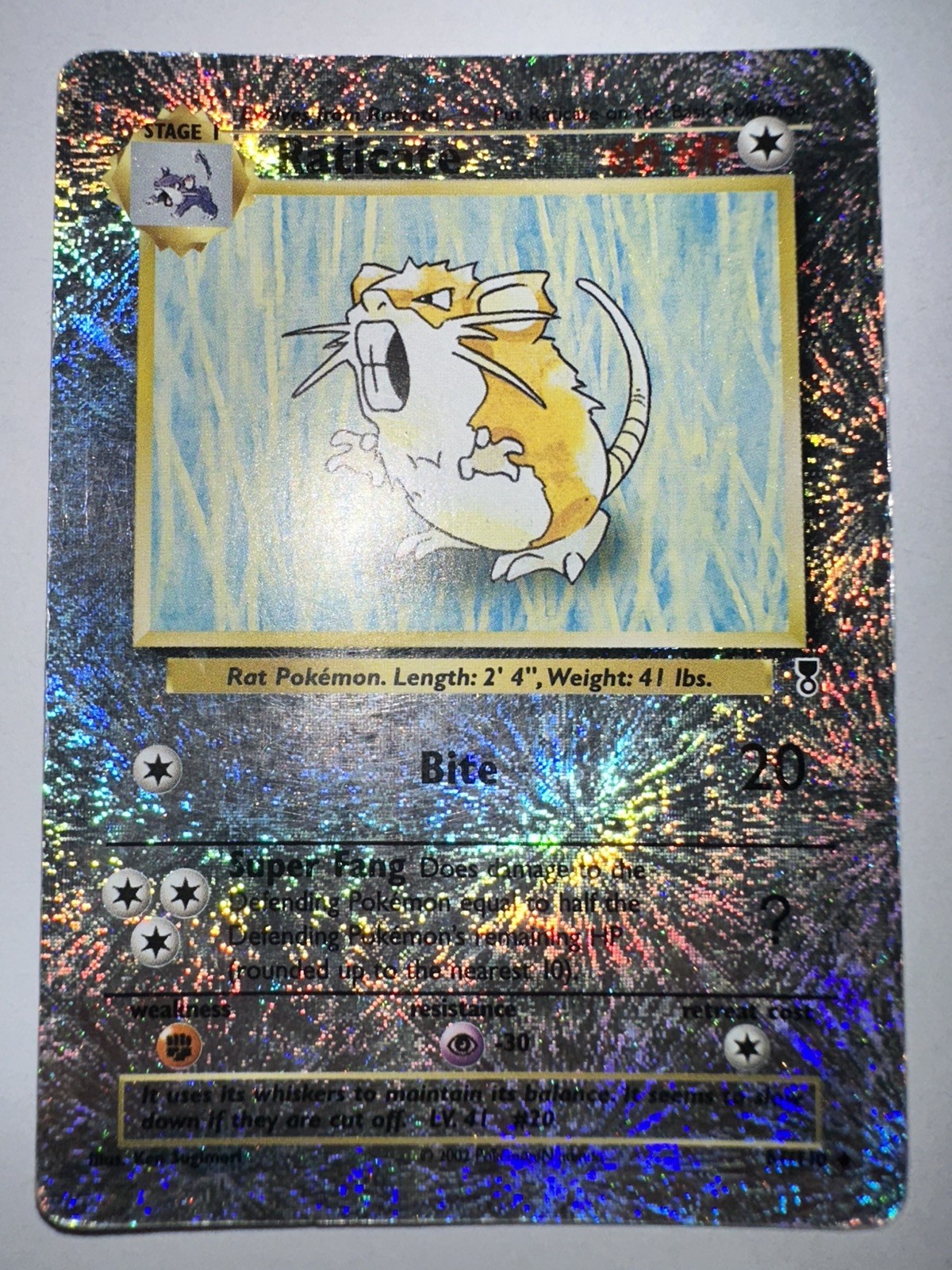 Raticate Legendary Collection Reverse Holo 61/110 Pokemon WOTC Vintage
