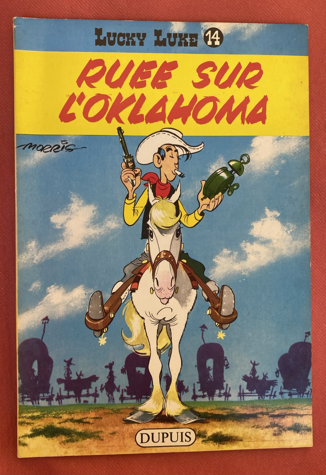 LUCKY LUKE 14 : RUEE SUR L'OKLAHOMA - ED 1964 - DOS JAUNE - MORRIS / DUPUIS
