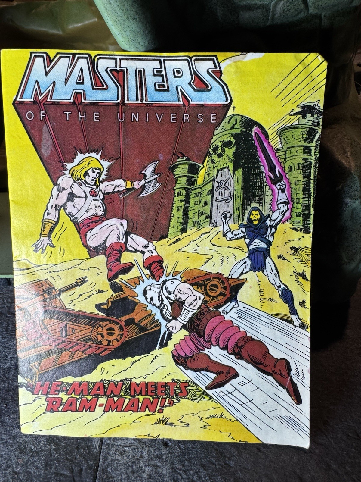 Vintage MOTU He-man meets Ram man fumetto 1982 Mattel