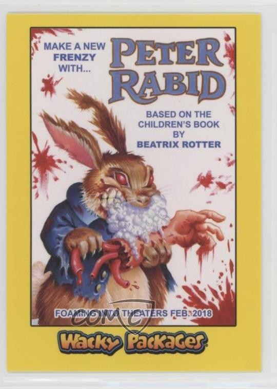 2018 Topps Wacky Packages Vai al cinema Giallo Peter Rabid #9 3c7