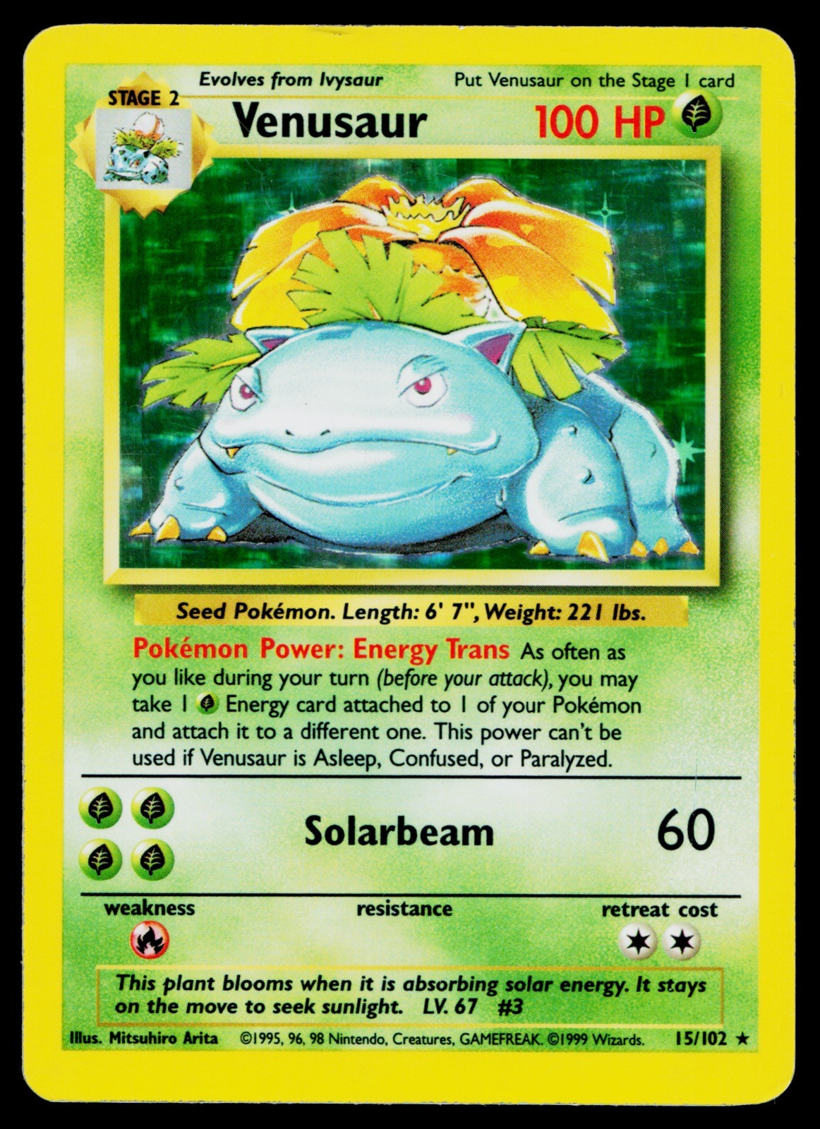 Venusaur 015/102 | Set Base Holo Raro - MP