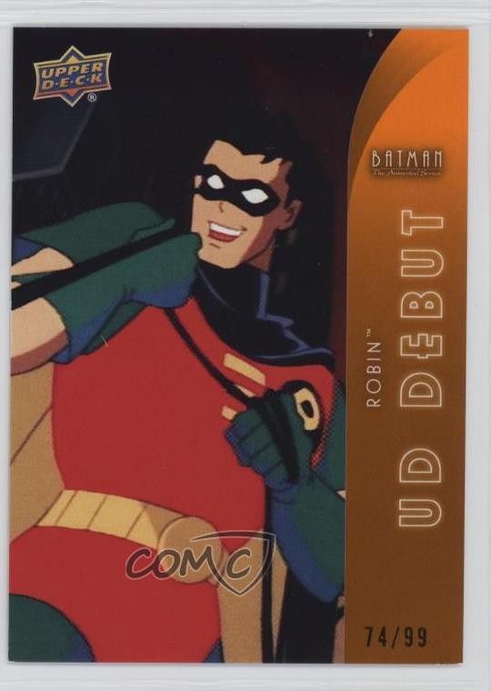 2026 Upper Deck Batman La Serie Animata UD Debutto Arancione 74/99 Robin #92 1d1f