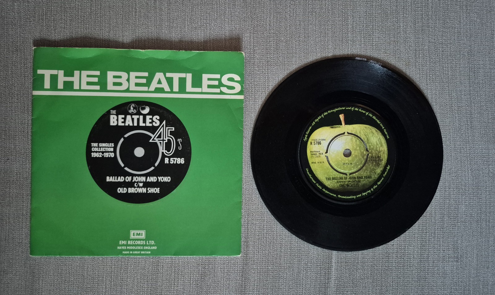 The Beatles Ballad Of John And Yoko/Old Brown Shoe 7" 45RPM EMI 1969 R5786