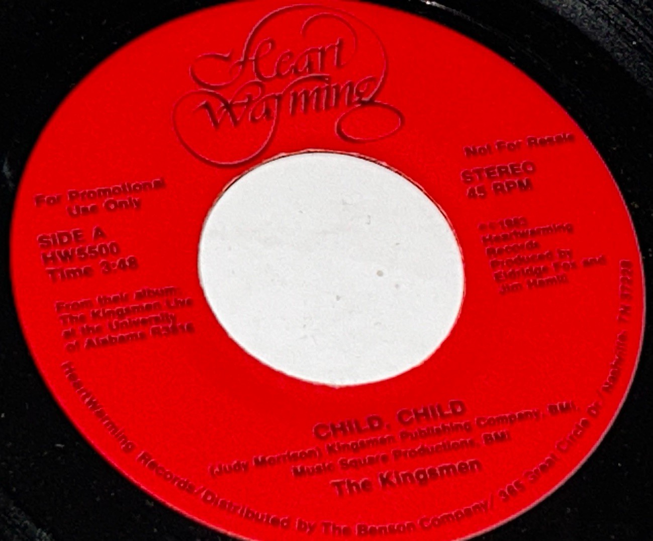 The Kingsmen Child Child Promo 45 RPM Gospel 23Y24