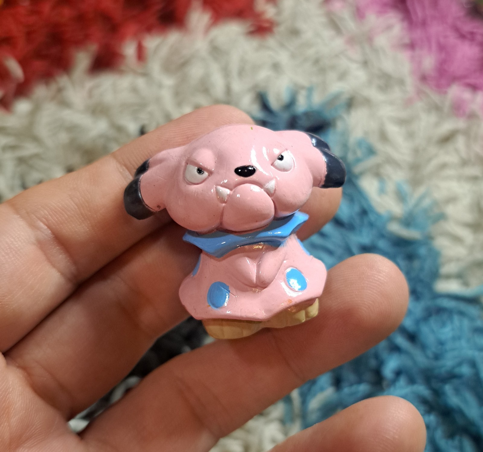 Snubbull Pokemon TOMY Nintendo Authentic Miniature Figure Figurine CGTSJ 