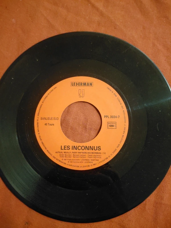 les inconnus auteuil neuilly passy rap bcbg vinyl 45 tours 1991 Franse hip hop