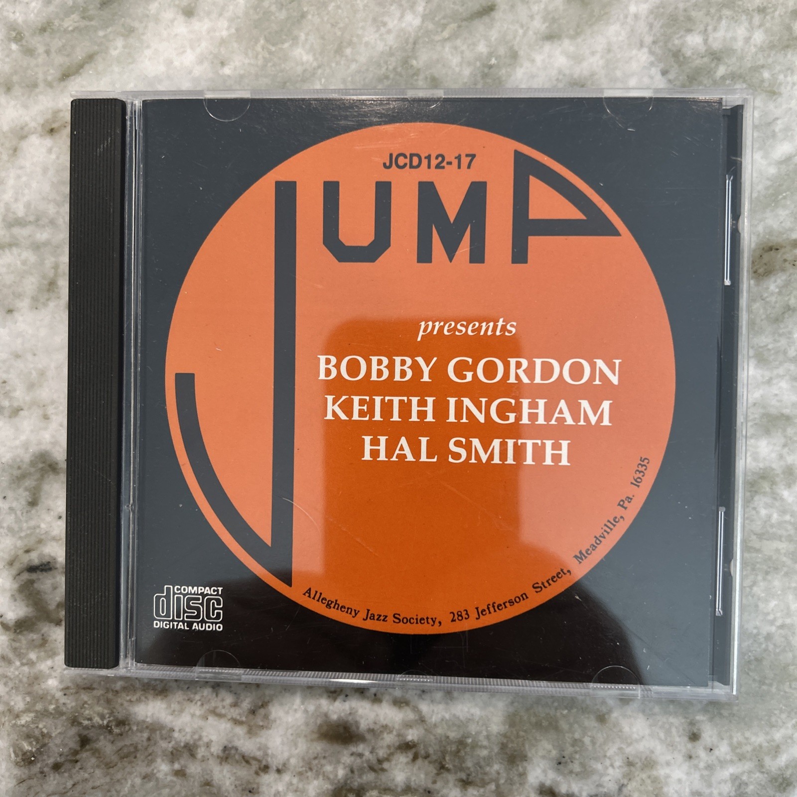 Jump Presents Bobby Gordon Keith Ingham Hal Smith Trio CD 1990 CD NEAR MINT