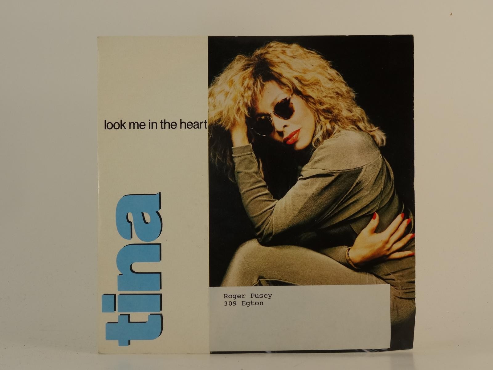 TINA TURNER LOOK ME IN THE HEART (88) 2 Track 7" Single plus Picture Sleeve CAPI