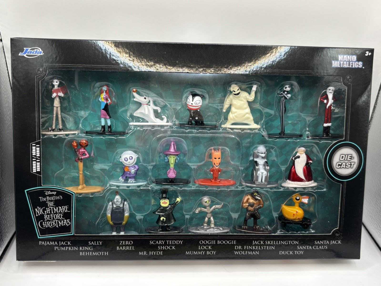 Disney Nightmare Before Christmas Nano Metalfigs Confezione da 18 Minifigure Jada Nuove