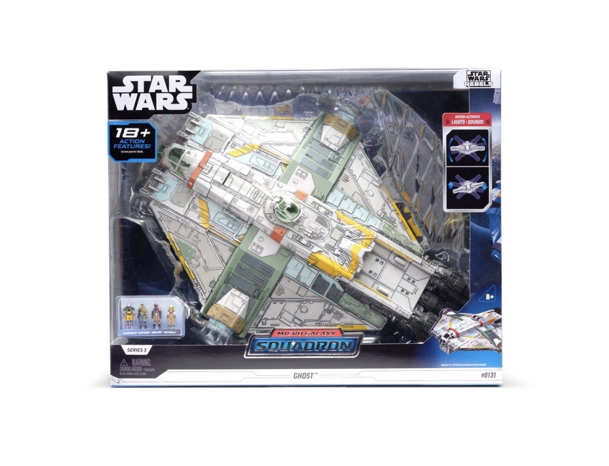 Star Wars Micro Galaxy Squadron Ghost 15" veicolo luci attivate dal movimento suoni