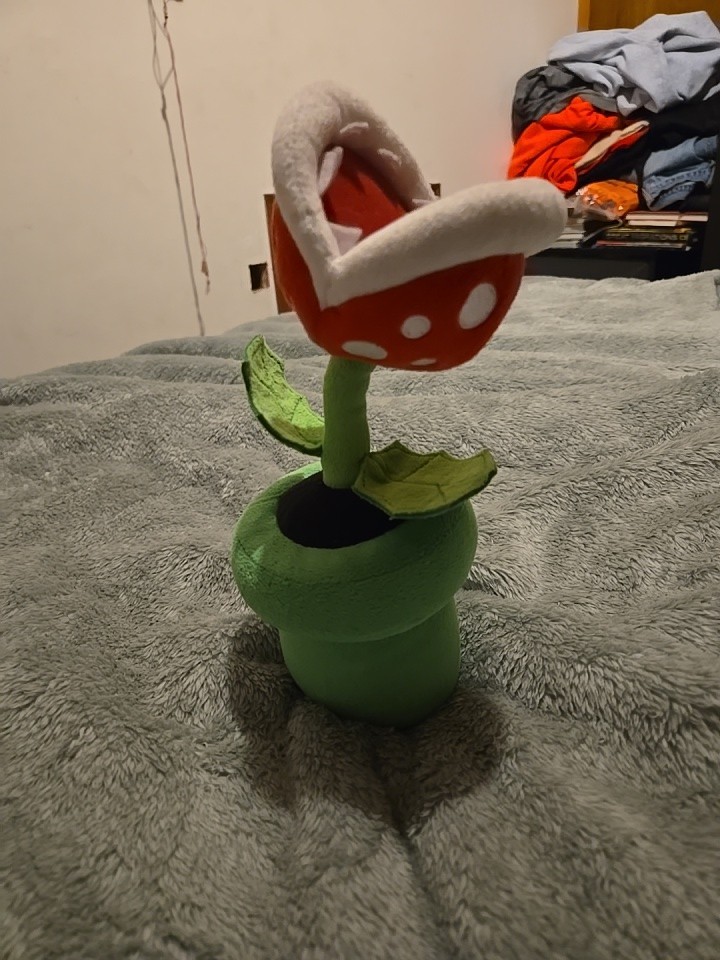 Peluche pupazzo Super Mario Bros. Piranha Plant 2009 Sanei Japan