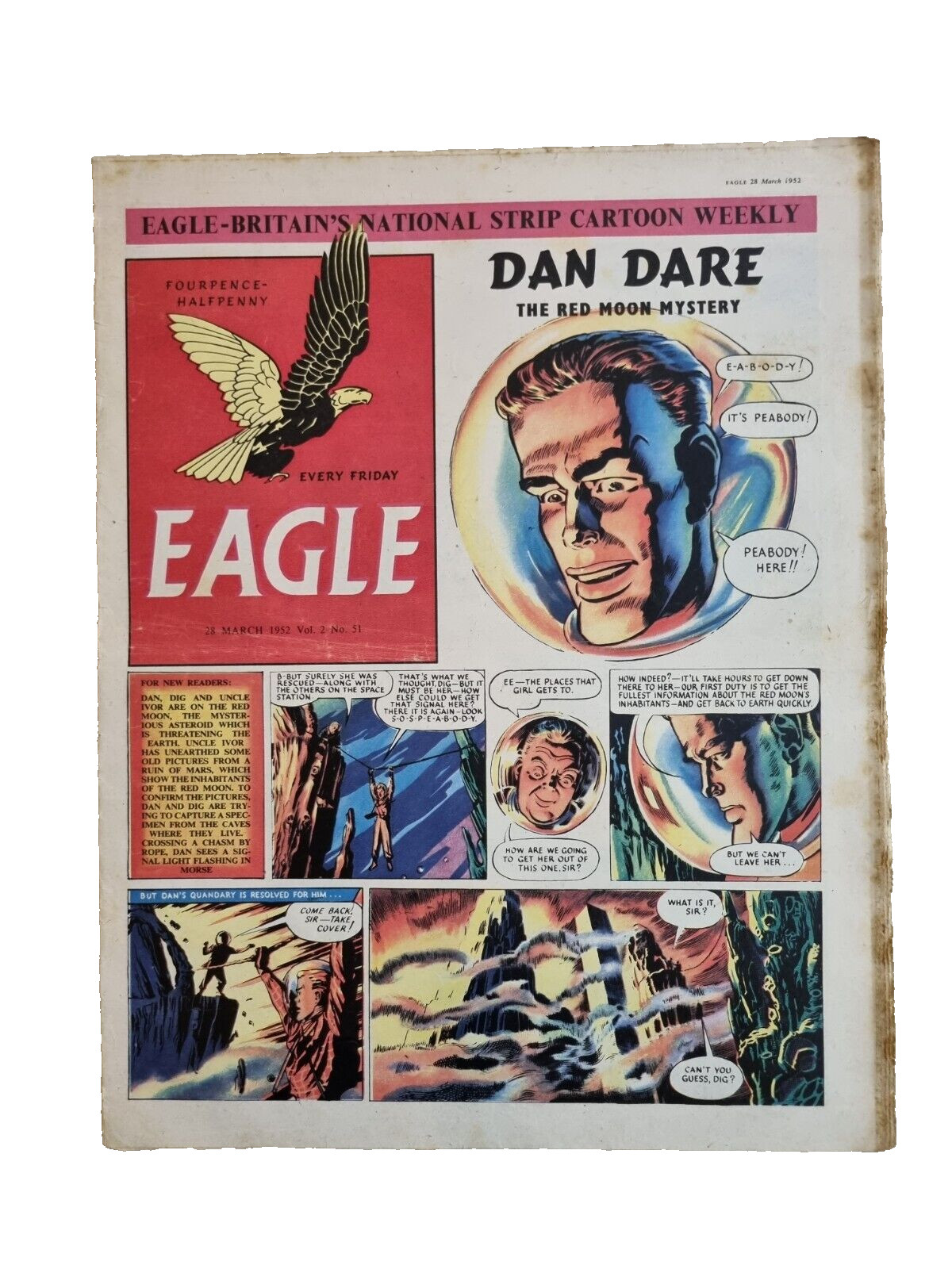 Eagle Comic Vol 2 No 51, 28th March 1952 - The XK 120C Type Jaguar