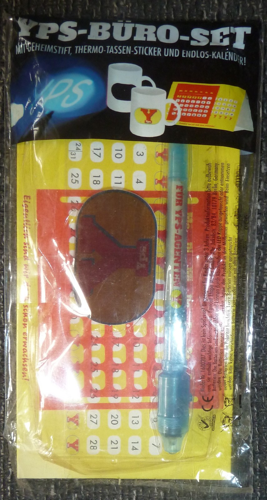 dal quaderno 1278; 1/2017 IMBALLO ORIGINALE "YPS-Set Ufficio" Nuovo e Confezione Originale!