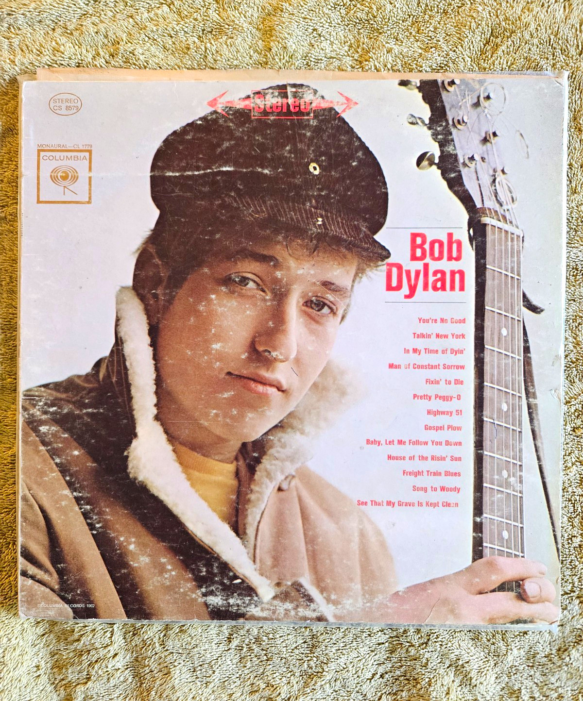 Bob Dylan — Bob Dylan (1962) Columbia CS 8579 Stereo 12" 33 RPM Vinyl LP