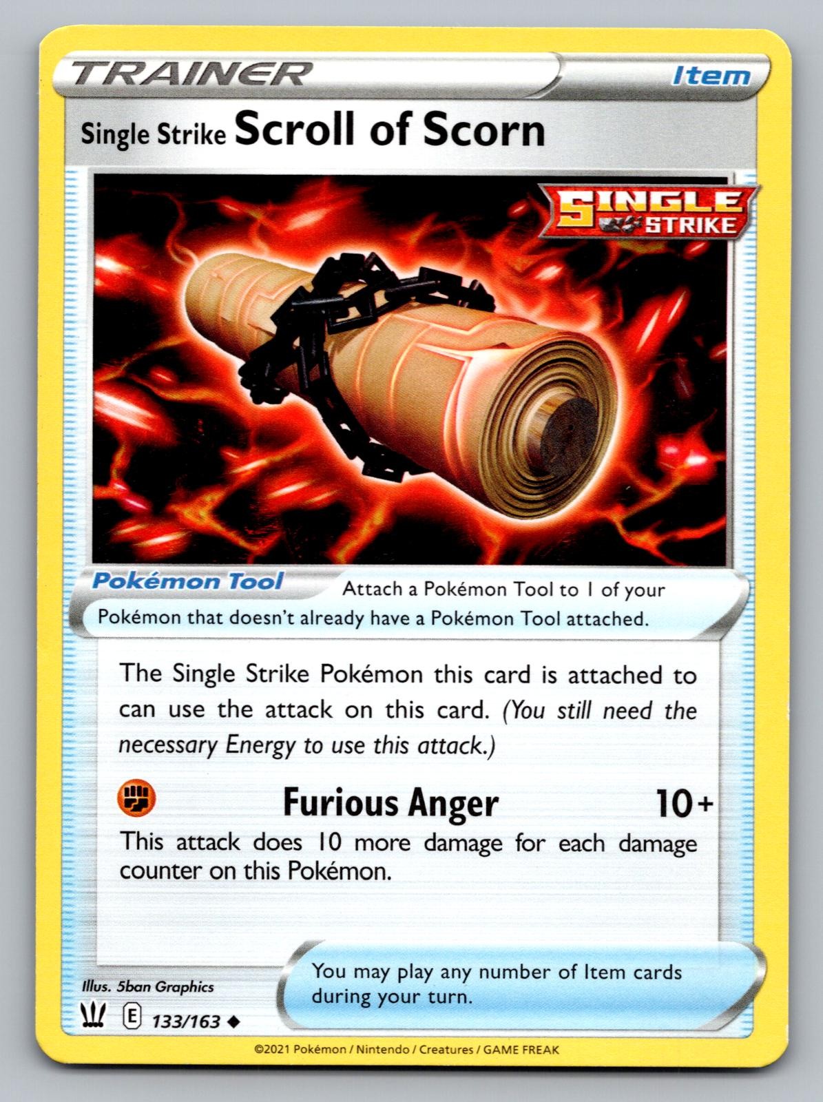 Pergamena di disprezzo a colpo singolo 133/163 stili di battaglia non comuni Pokemon MP
