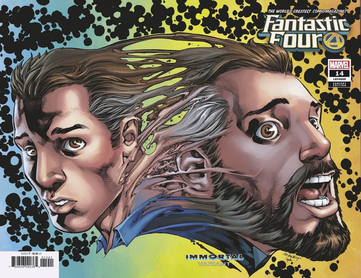 FANTASTIC FOUR #14 (2018) SLOT/MEDINA ~ VARIANTE IMMORTALE TOM RANEY ~ NON LETTO QUASI NUOVO