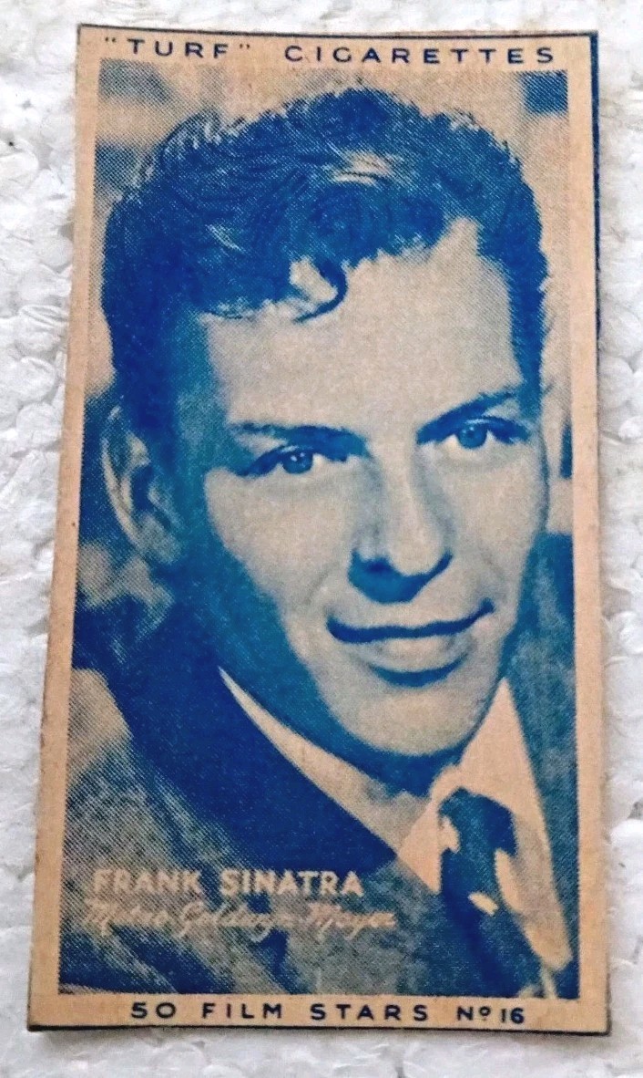 1947 Carreras Turf Cigarettes Frank Sinatra No 16 50 Film Stars Tobacco Card 