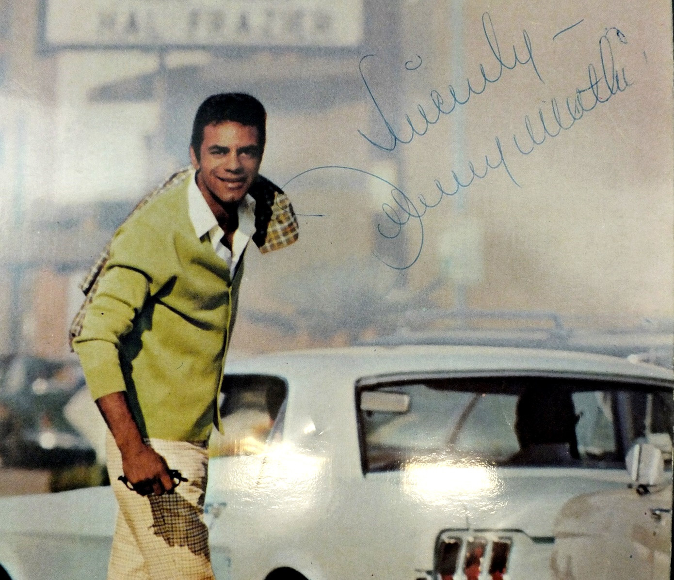 signed 12'' LP - Johnny Mathis - Those Were The Days - 1968 - blue Mustang Cover