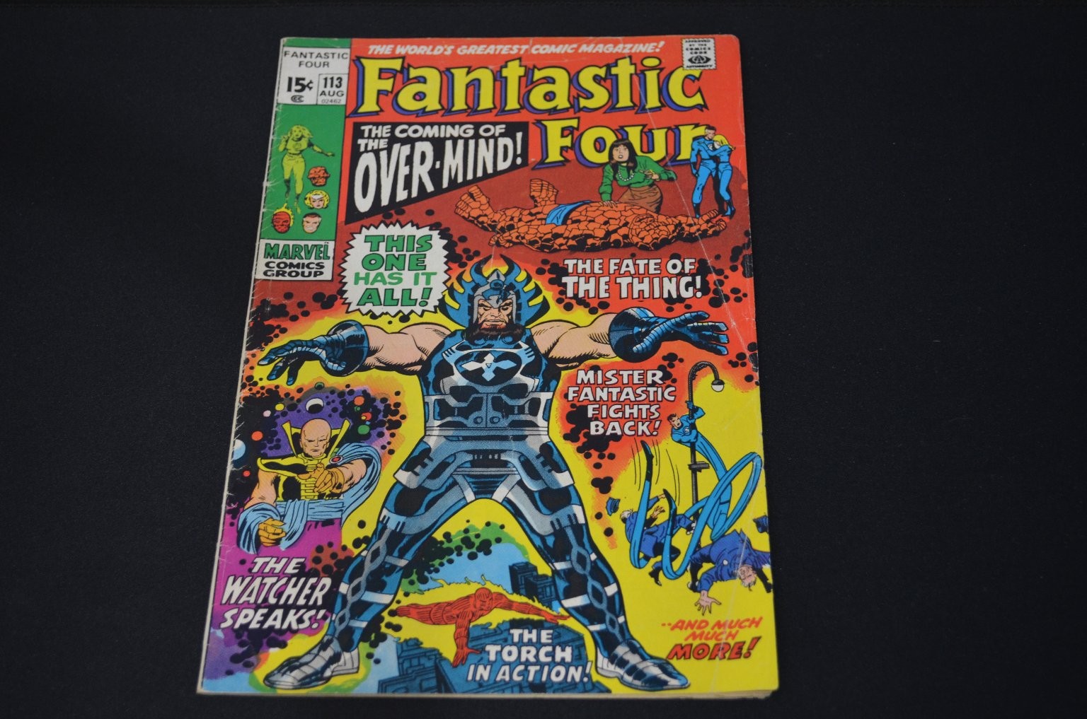 Fantastic Four 113 Stan Lee John Buscema Marvel 1971 Over-Mind età del bronzo ottime condizioni