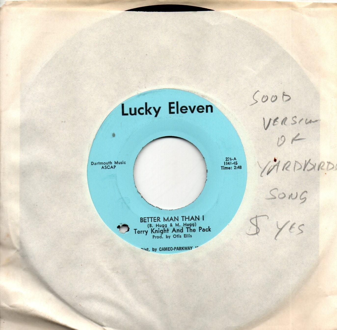 Terry Knight And The Pack:Better man than I/Got love:US Lucky Eleven:1966