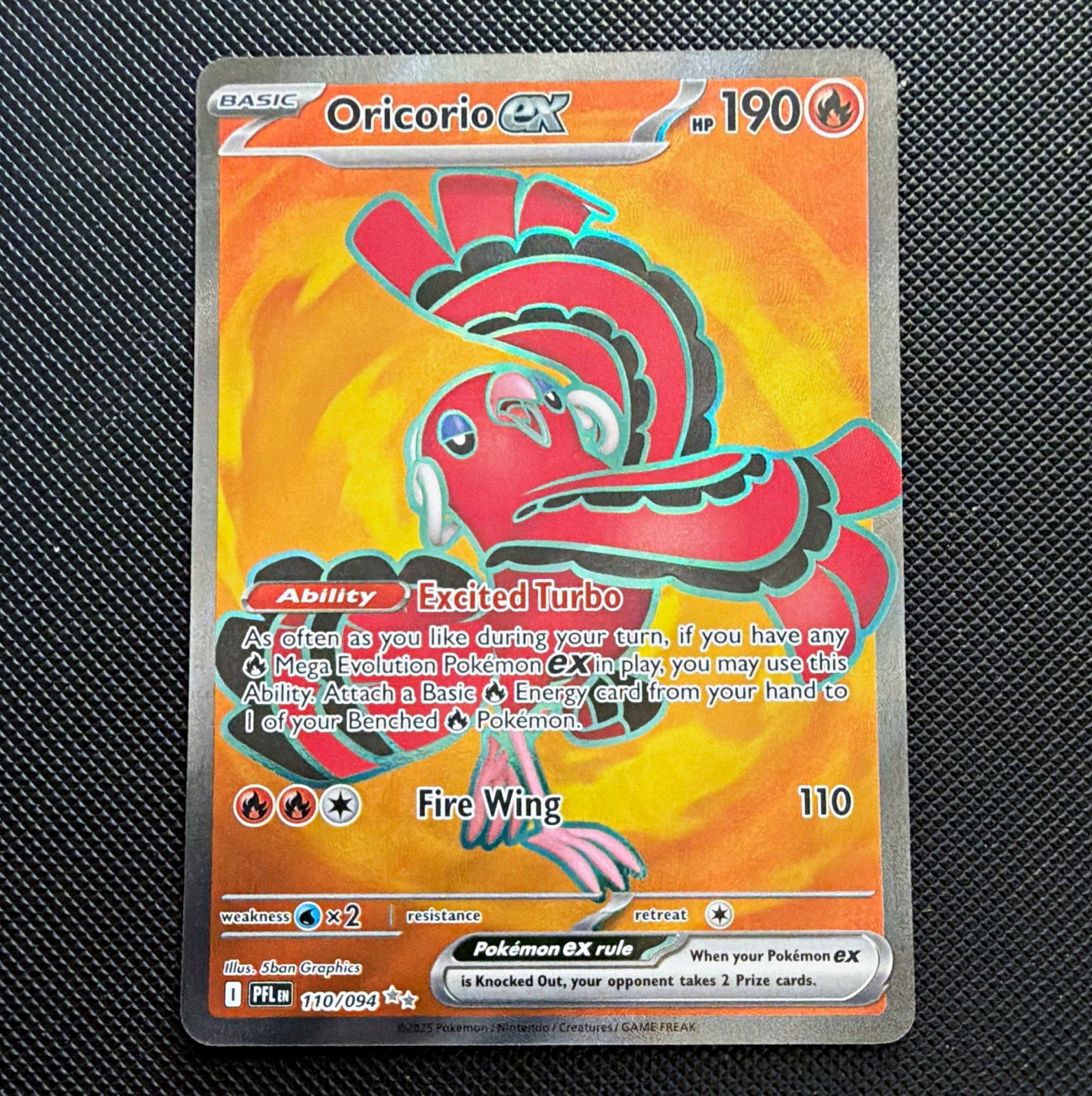 Nintendo Pokémon TCG Oricorio EX 110/094 PFL Ultra Rare Regular English 190HP