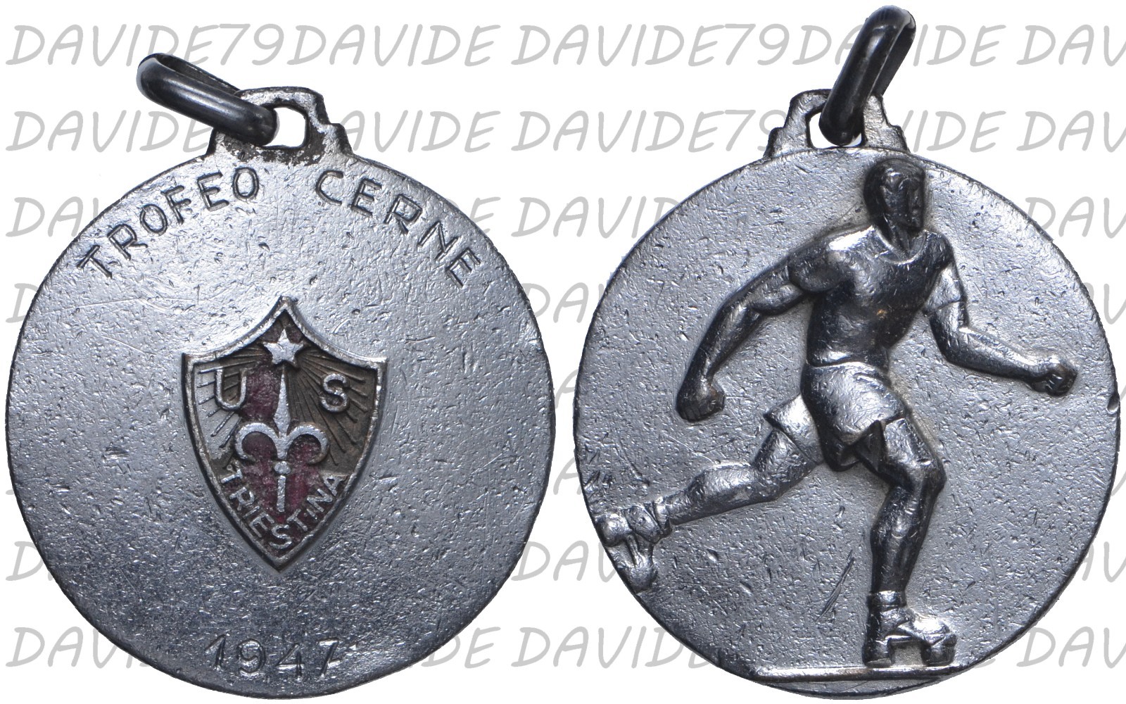 01417] MEDAGLIA SPORTIVA TROFEO CERNE - UNIONE SPORTIVA TRIESTINA CALCIO 1947