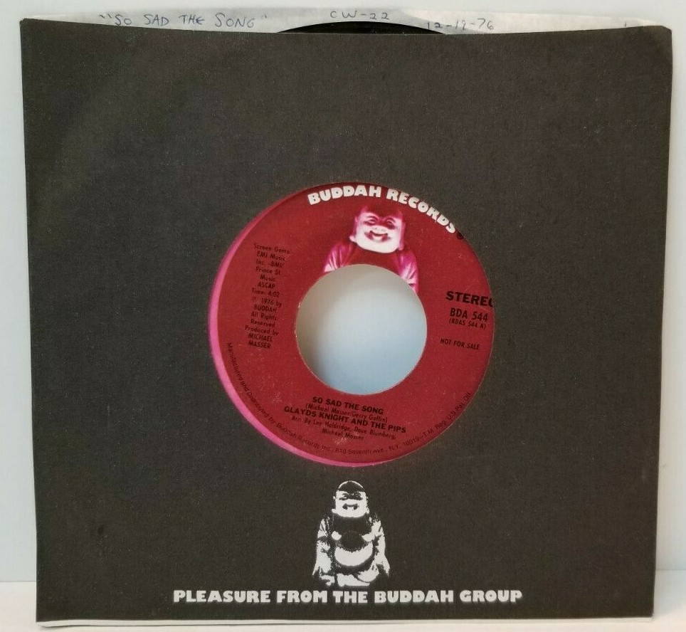 GLADYS KNIGHT AND THE PIPS So Sad The Song PROMO 45 RPM - Play Tested EX  *D5