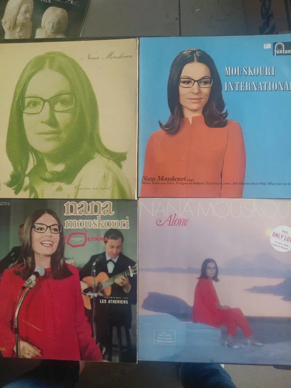 nana mouskouri lot 4 vinyl lp pakket olympia alone comme un soleil international fontana philips