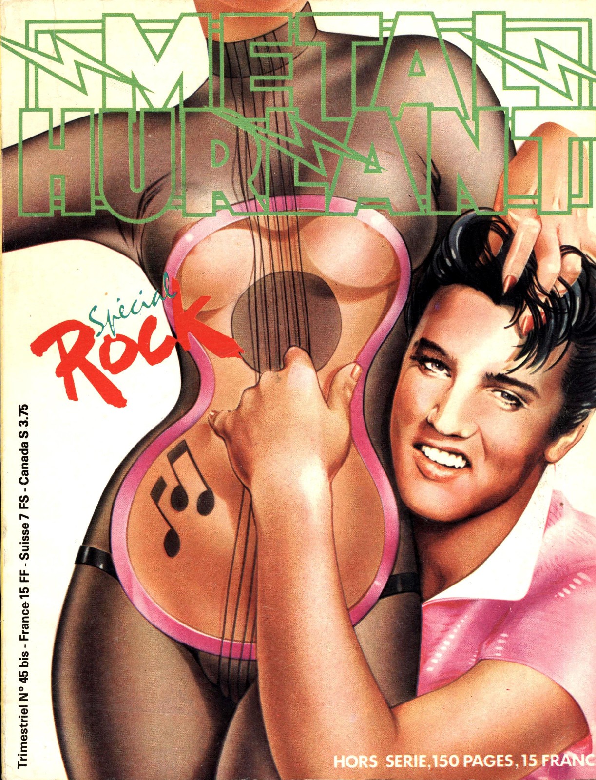 METAL HURLANT #45 ottobre 1979. Lingua FRANCESE. Rock Special. Fine