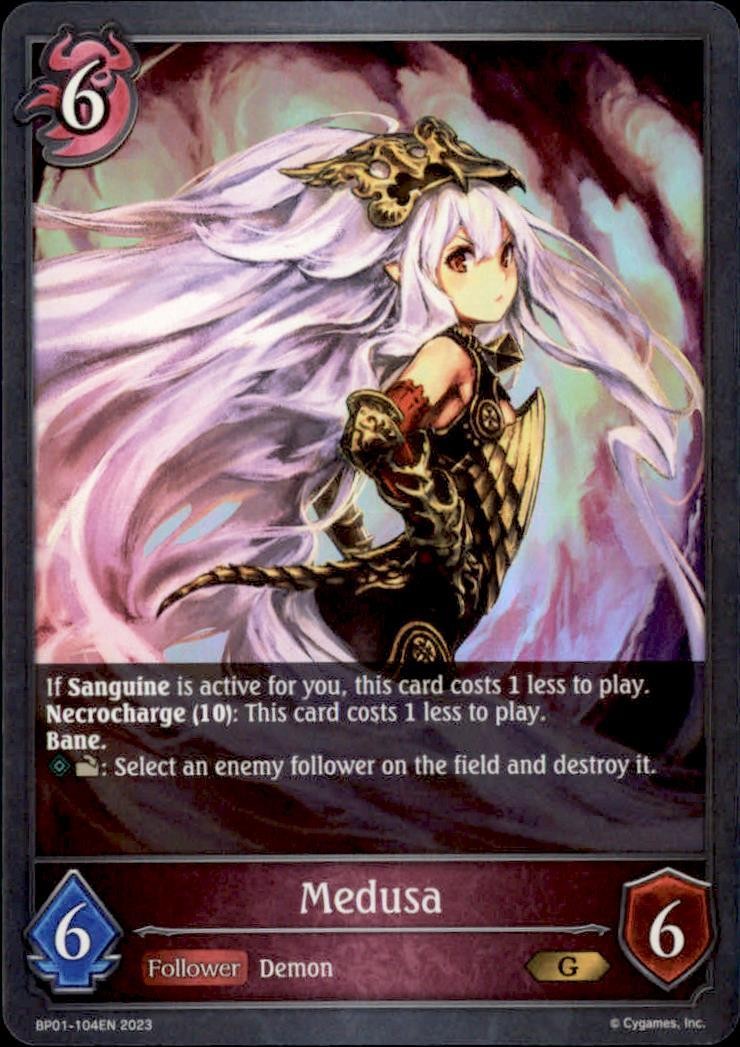 Medusa (Foil) BP01-104EN Gold BP01: Advent of Genesis Shadowverse Near Mint