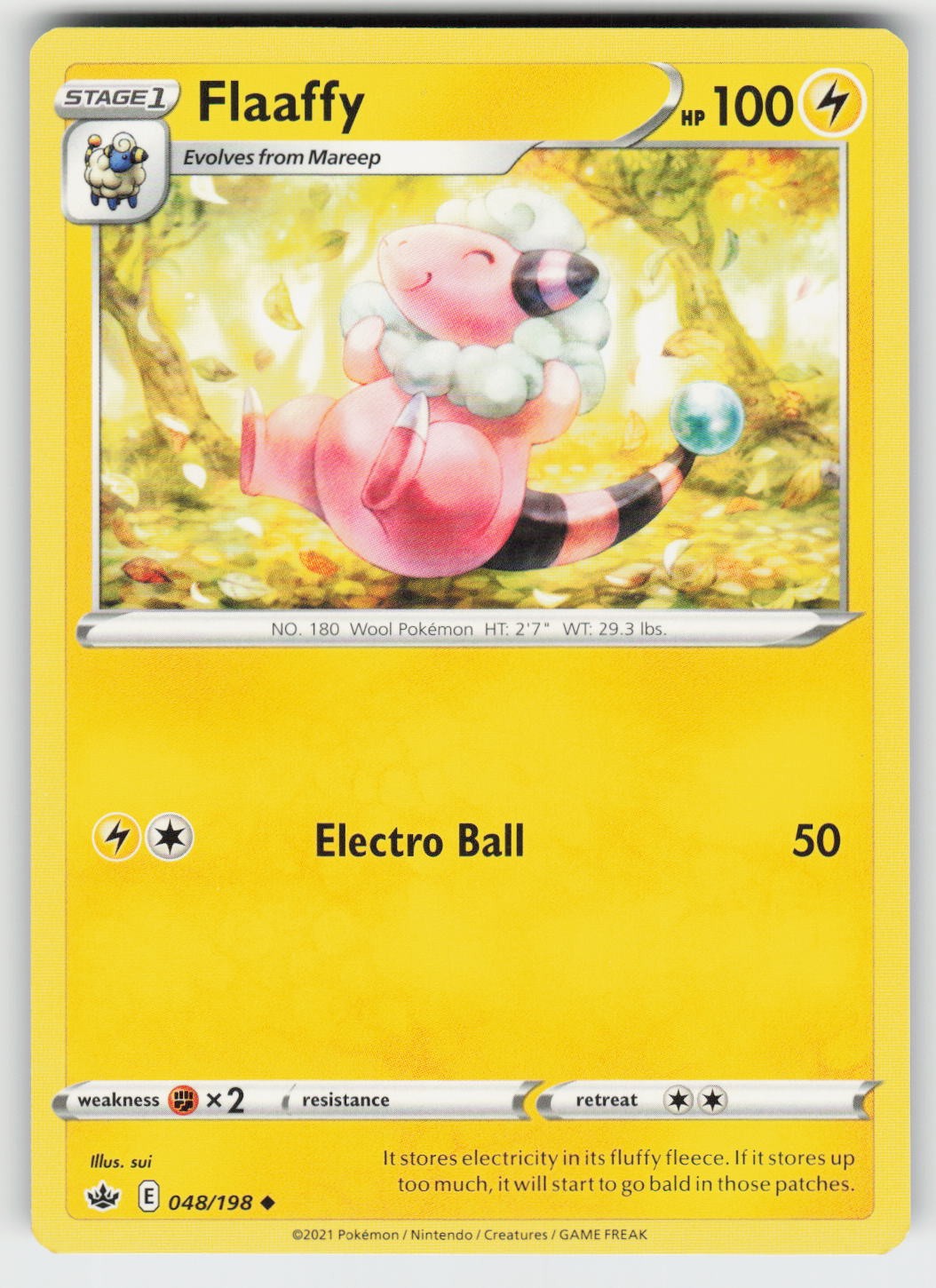 Flaaffy Uncommon SWSH06: Chilling Reign 048/198 NM