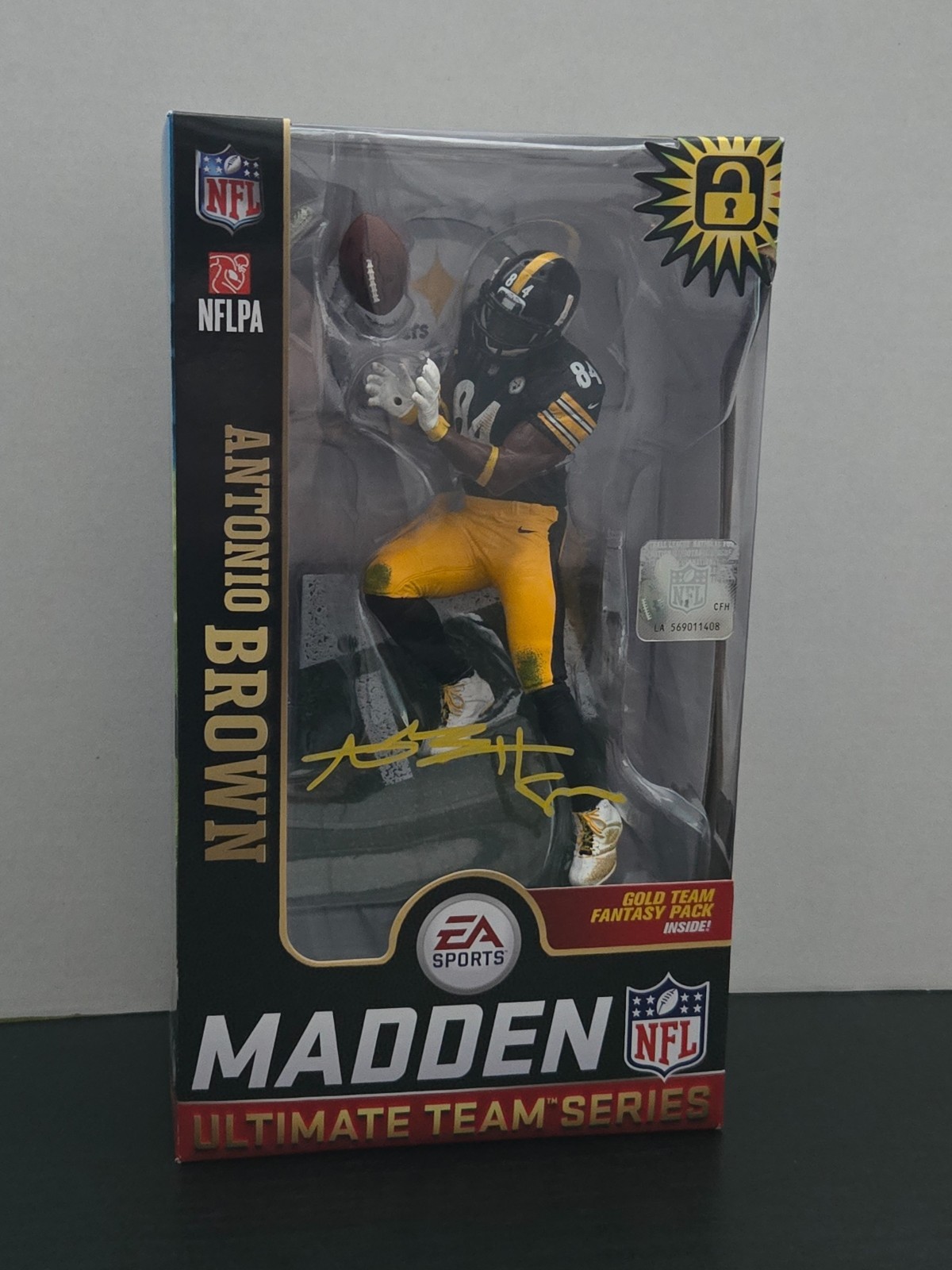 Figurina Antonio Brown Pittsburgh Steelers firmata Madden Ultimate Series Beckett