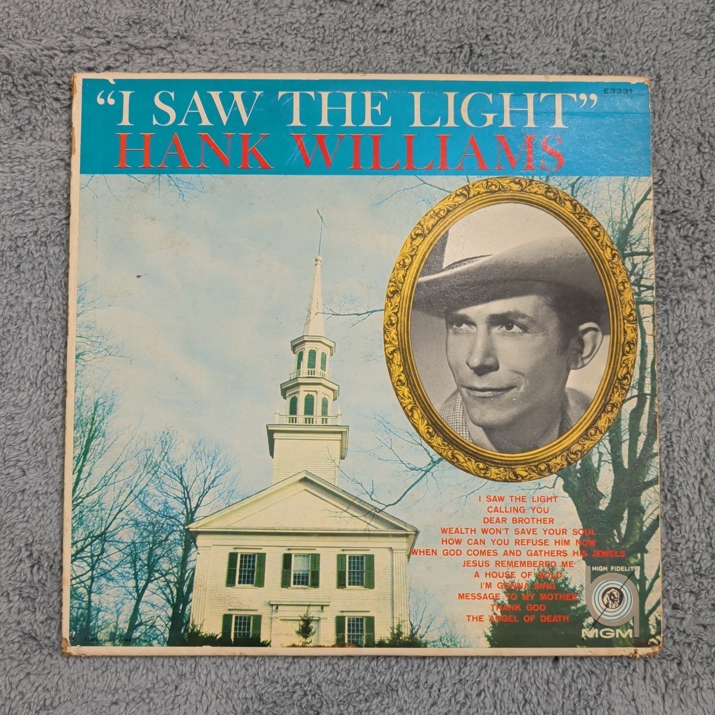 Hank Williams I Saw The Light LP Record 1955 MGM Country Gospel 33 RPM