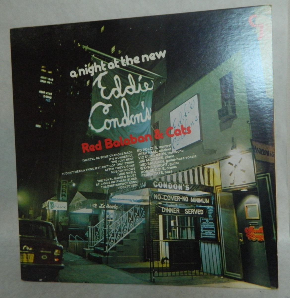 A night at the new Eddie Condon. Red Balaban and cats. Record