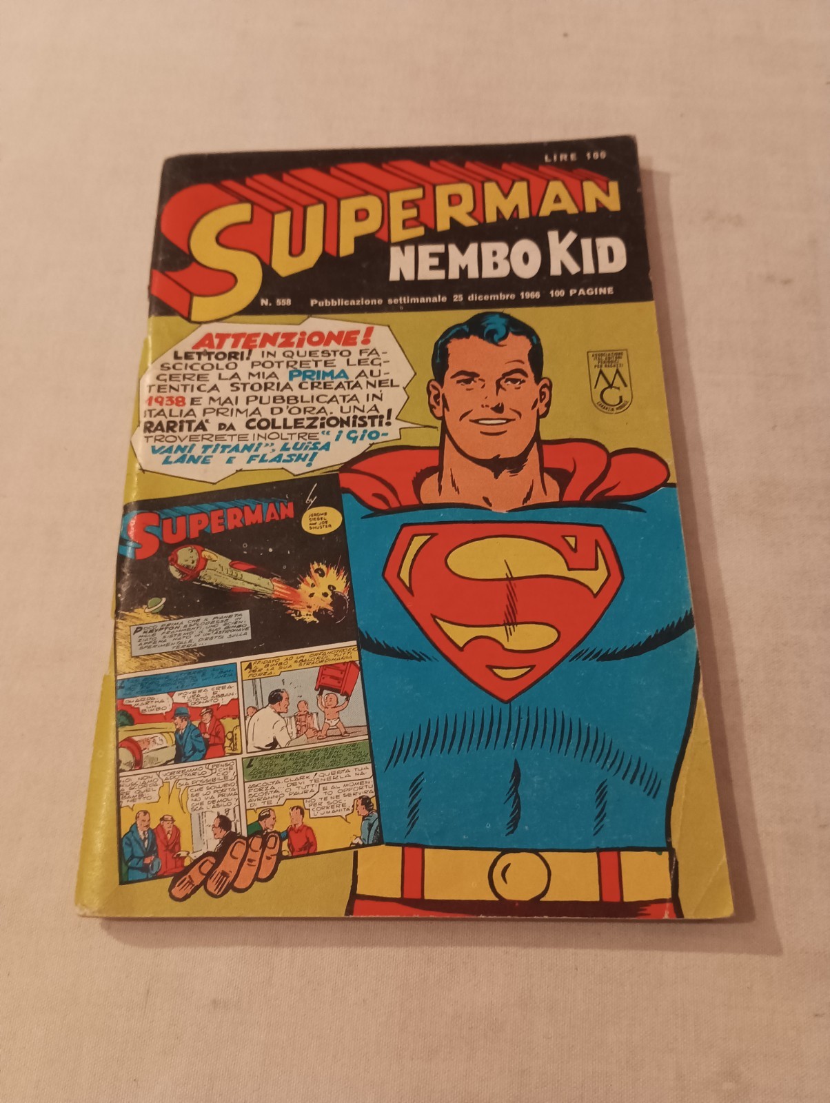 ALBI DEL FALCO SUPERMAN NEMBO KID n. 558 del 1966 ED.  MONDADORI 