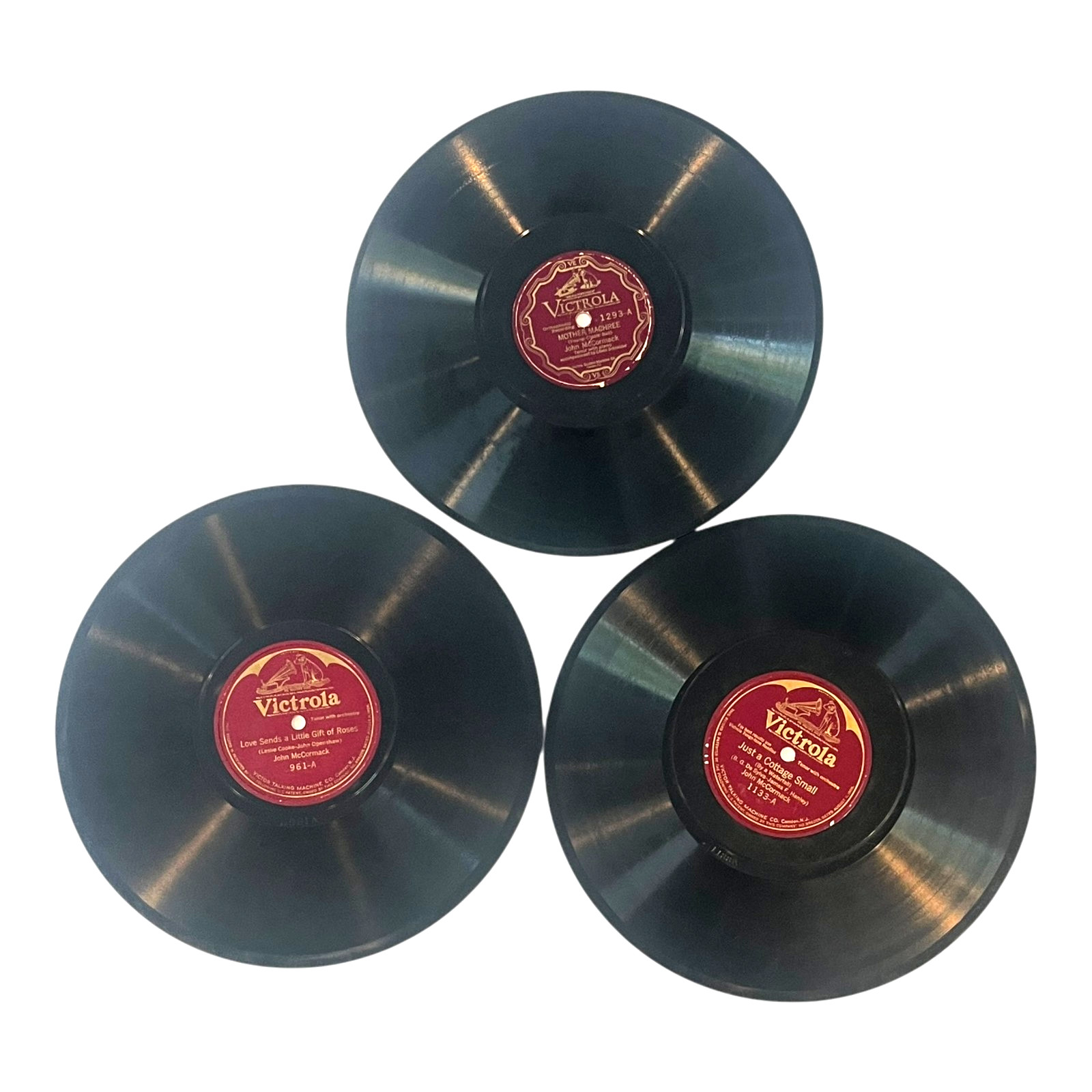 John McCormack 10" Records - See Pics & Description for Titles - LOT of 3