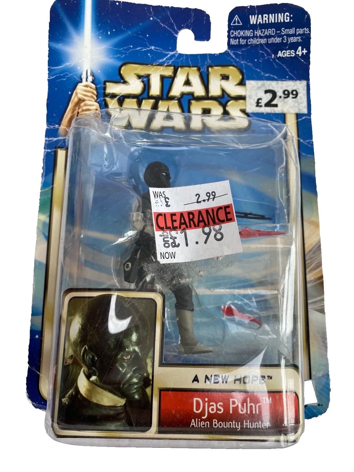 Star Wars Djas Puhr A New Hope Alien Bounty Hunter action figure sigillato Hasbro