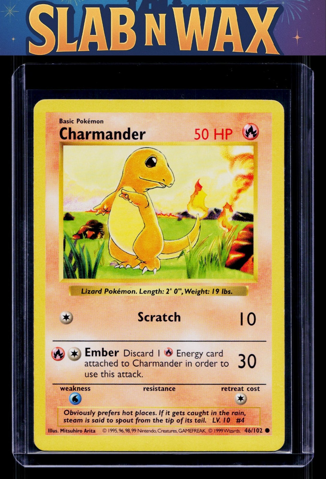 Pokemon tcg Set Base (Shadowless) Charmander #046/102 Comune