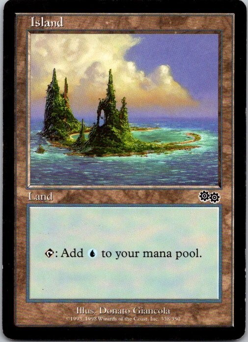 Lot of  7 MTG Magic the Gathering Island Land Urza's Saga See Scans