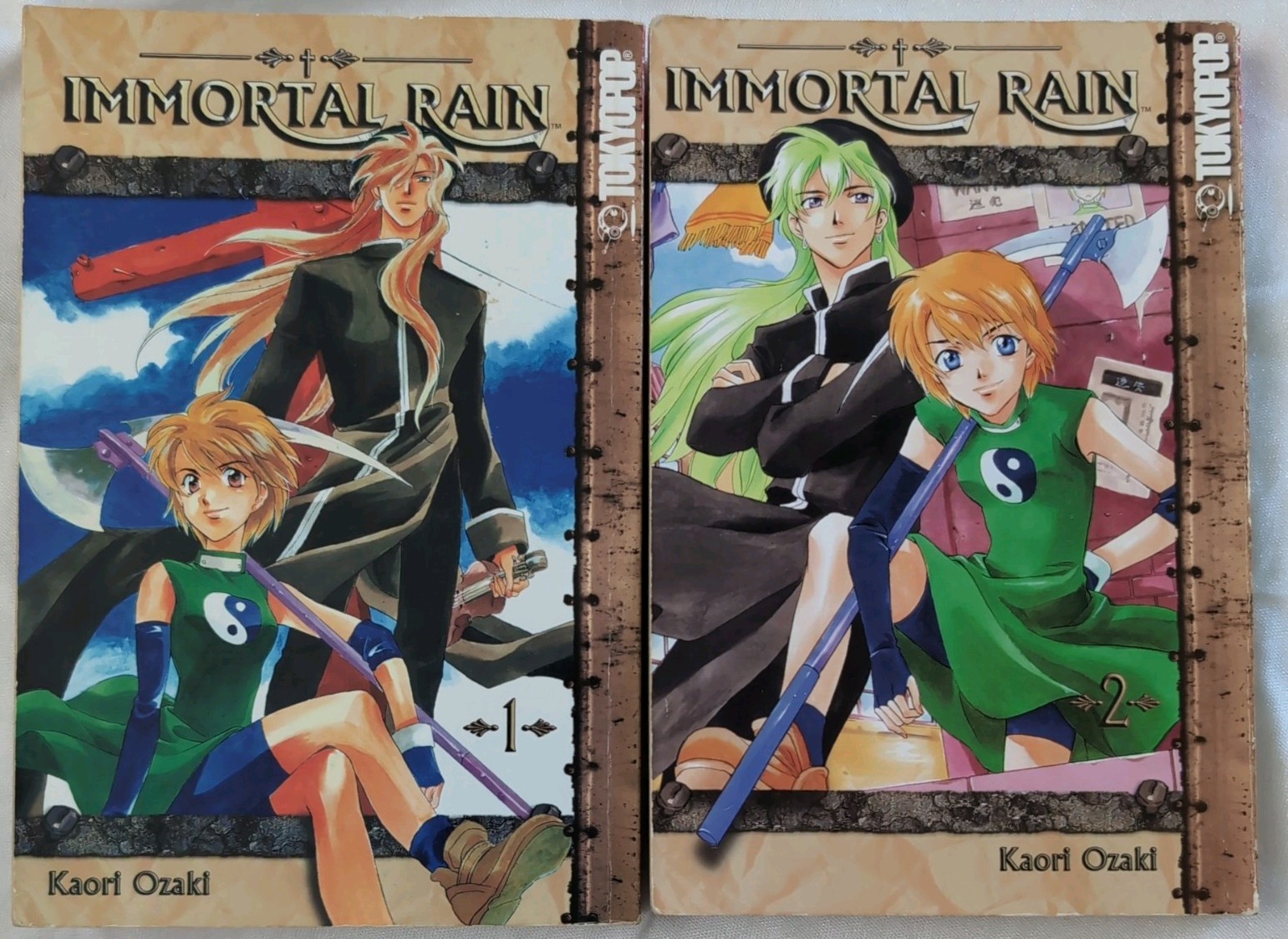 Lotto 2 manga Immortal Rain Vol 1 Kaori Ozaki Tokyopop fuori produzione lettore copie 