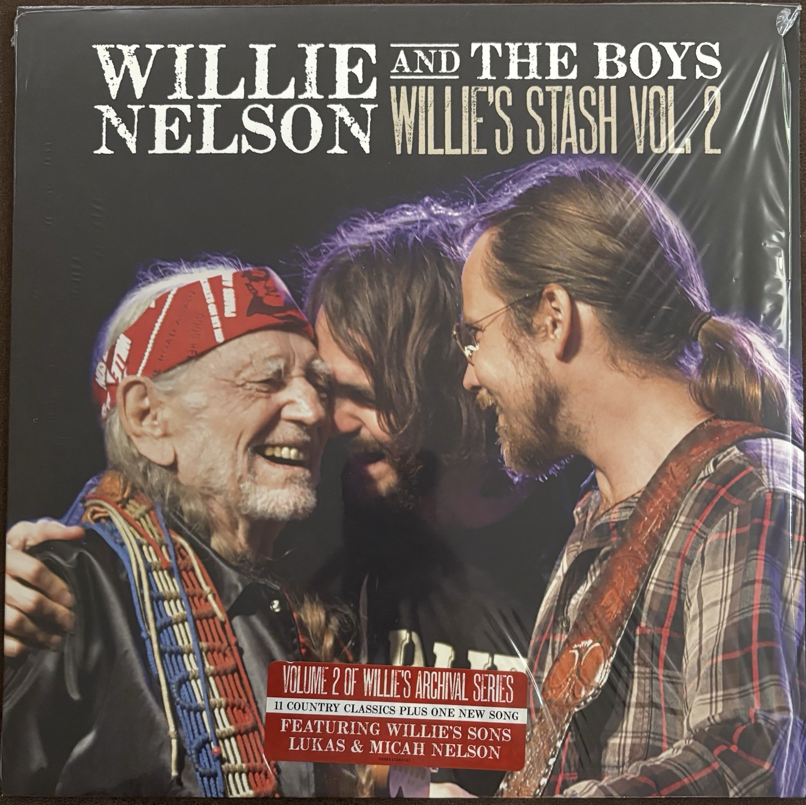 WILLIE NELSON And The Boys  Willie's Stash Vol. 2 LP 2017 HYPE STICKER