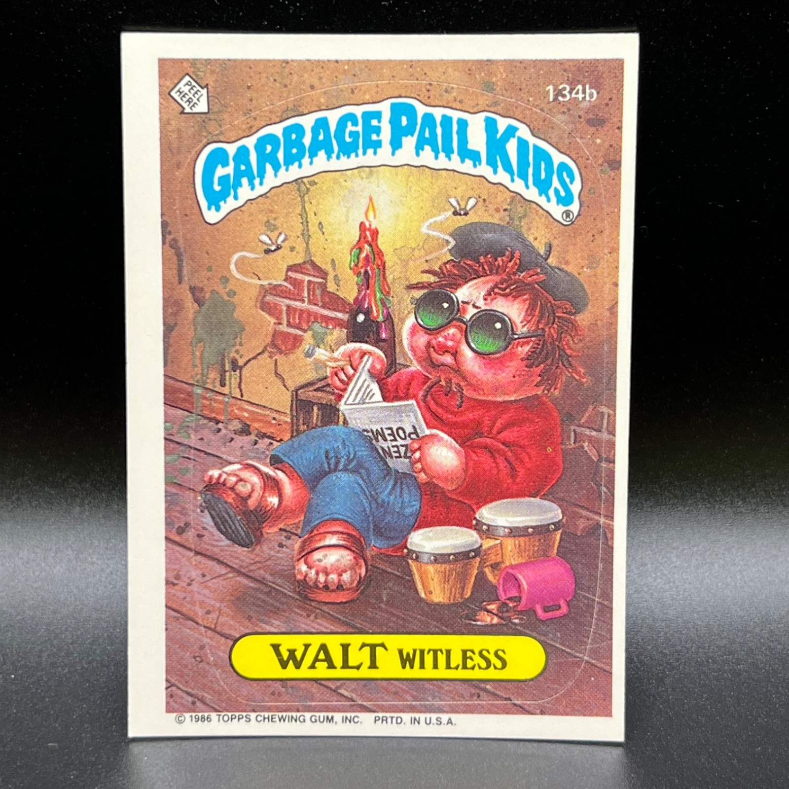 Topps Garbage Pail Kids 1986 GPK serie originale 4 #134b WALT WITLESS