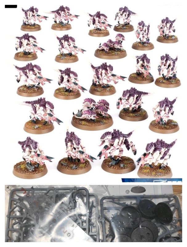 20 termagantes y 2 enjambres devoradores tiranidos Warhammer40k