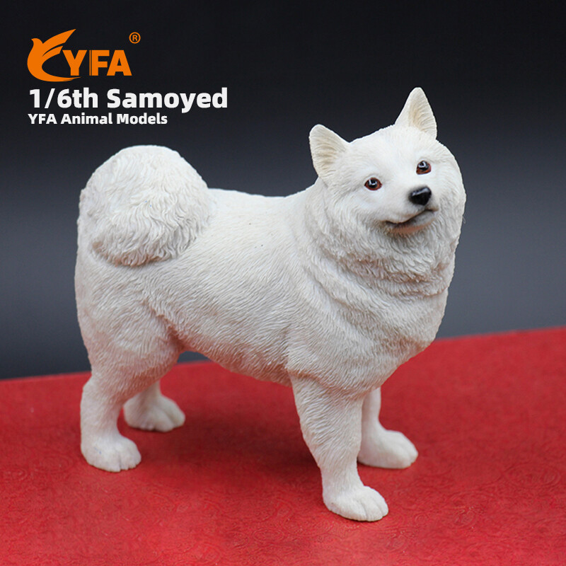 JJM 1/6 Samoiedo cane animale domestico figura modello animale intelligente adulto regalo di Natale
