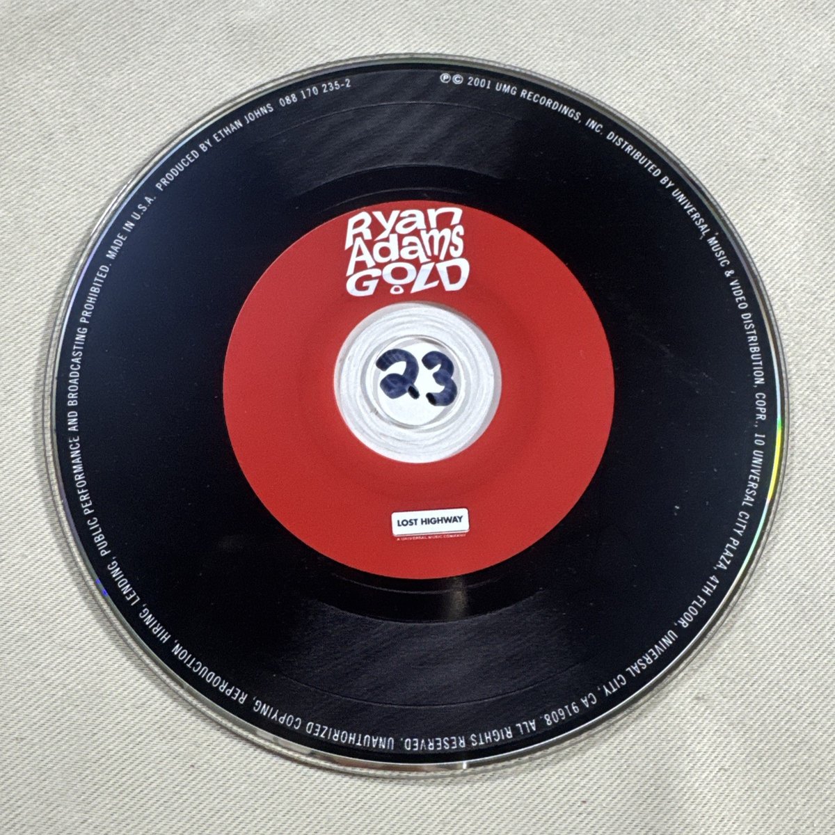 Ryan Adams Gold – Lost Highway Cd 2001 ￼